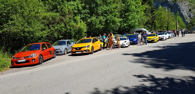 Arrivée sur les lieux de la visite des Gorges du Pont du Diable