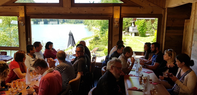 Un repas dans un cadre idyllique