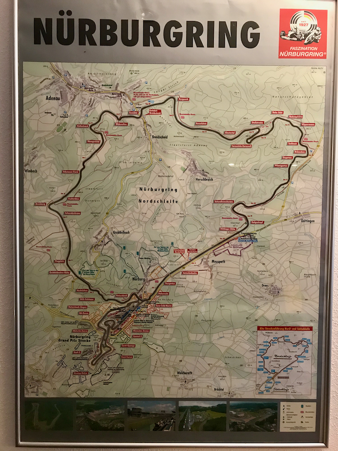 La carte du Nürburgring, trop tard pour l'apprendre par cœur !