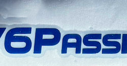 Sticker ClioV6Passion.fr Bleu 32 cm