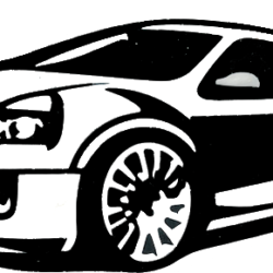 Sticker Clio V6 noir 14 cm