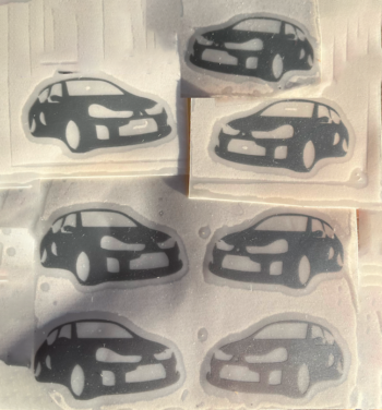 Sticker Silhouette Clio V6 Aluminium
