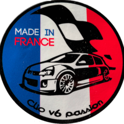 Sticker Clio V6 "Made in France"