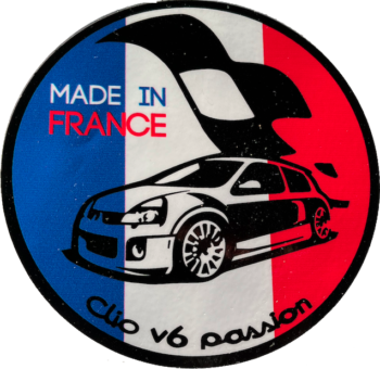 Sticker Clio V6 "Made in France"